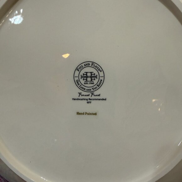 Fitz & Floyd "Forest Frost" Centerpiece Bowl - NEW - Picture 3 of 4